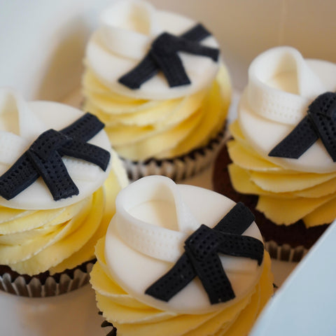 Cupcake-Set im Karate-Stil