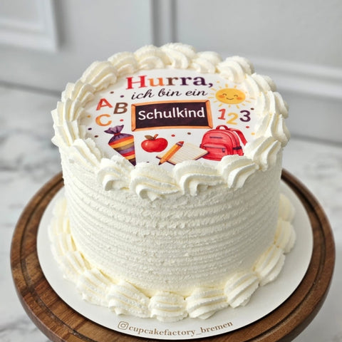 Sahnetorte mit essbarem Bild