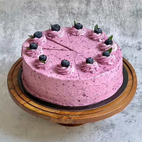 Vanille Torte mit Heidelbeeren