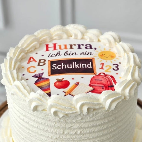 Sahnetorte mit essbarem Bild